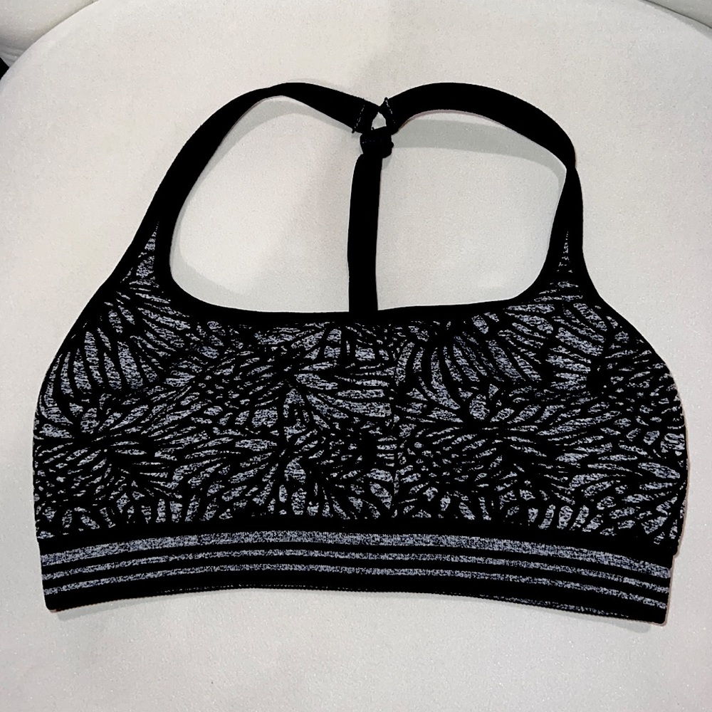 Betsey Johnson Black and Grey Sports Bra